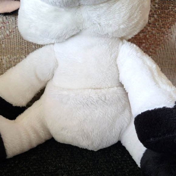 KEEL TOYS Black & White 9" Cow Plush with Blue Eyes & Pocket Stuffed Animal Toy - Picture 7 of 9